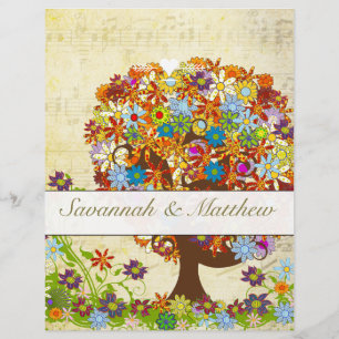 Papier Musical Enchanted Forest Flower Mariage