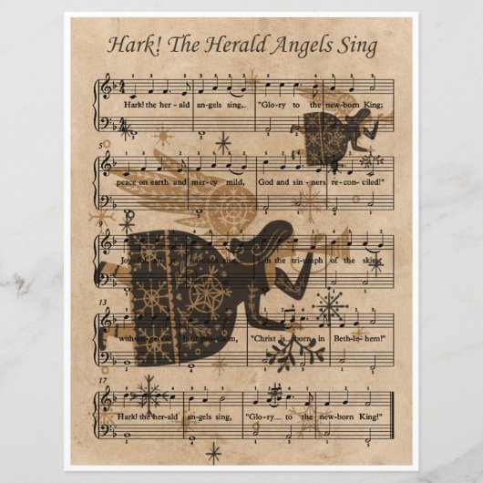 Papier Musique Art Hark The Herald Angels Sing (Devant)