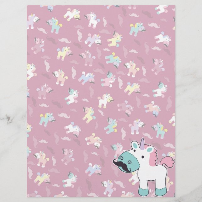 Papier Mustachio Unicornio (Devant)