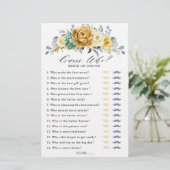 Papier Mustard Jaune Fête des mariées Florale Sage Jeu (Debout devant)