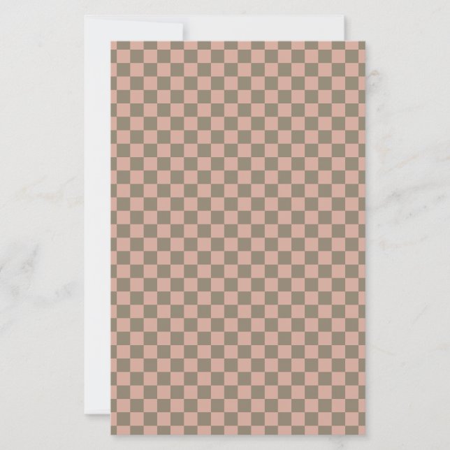 Papier Muted Rose & Sage Checkered Small Scrapbook Paper (Devant)