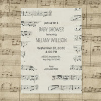  papier muzieknoten baby shower