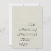 papier muzieknoten bruiloft kaart (Achterkant)