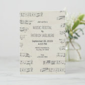 papier muzieknoten kaart (Staand voorkant)