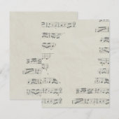  papier muzieknoten notitiekaartje (Voorkant / Achterkant)