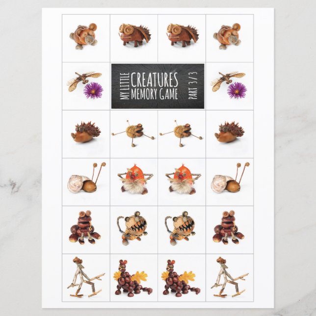 Papier My Little Creatures Memory Game 3/3 (Devant)