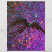 Papier Mystère sombre figure ailée volant à travers l'esp (Devant)