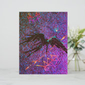 Papier Mystère sombre figure ailée volant à travers l'esp (Debout devant)