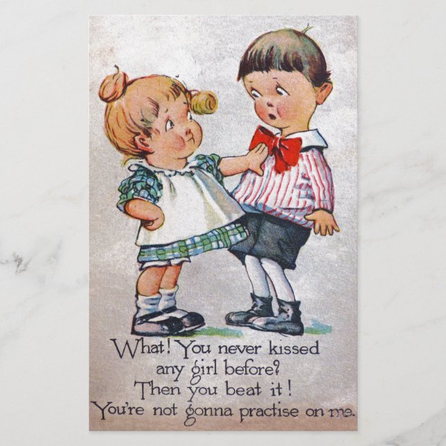 Papier N'a jamais embrassé une fille ? (Devant)