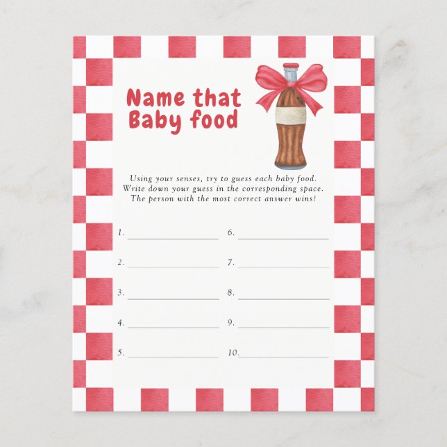 Papier Name that baby food Soda Bottle (Devant)