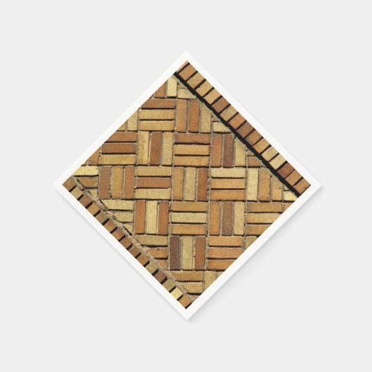 Papier Napkin - Brick Pattern Servet (Hoek)