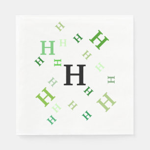 Papier Napkin - Gummerde groene brieven Servetten