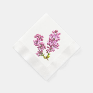 Papier Napkin - Lila bloesems Servetten