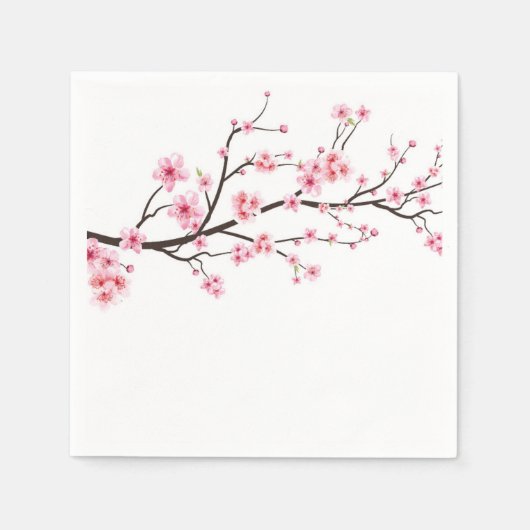 PAPIER NAPKIN : SAKURA CHERRY BLOSSOMS SERVET (Voorkant)