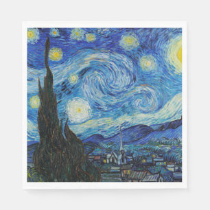PAPIER NAPKIN : VAN GOGH : STERRENNACHT SERVET