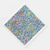 PAPIER NAPKIN : WILLIAM MORRIS : BLAUWE POMEGRANAT SERVET (Hoek)
