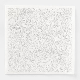 PAPIER NAPKIN : WILLIAM MORRIS : PLATTELANDSONTWER SERVET