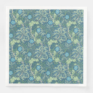 PAPIER NAPKIN : WILLIAM MORRIS : SEAWEED ONTWERP SERVET
