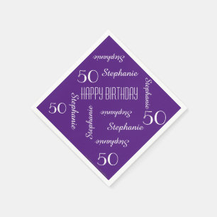 Papier Napkins, 50ste verjaardag Servetten