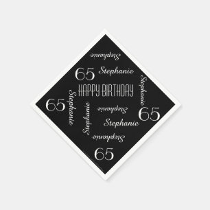 Papier Napkins, 65e verjaardag Servetten