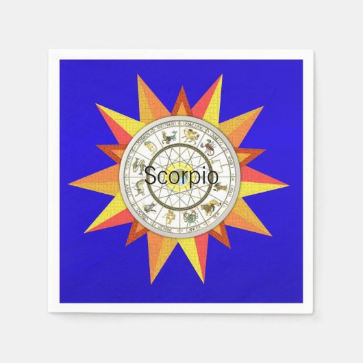 Papier Napkins, Astrogoly Zodia Scorpio Servet (Voorkant)