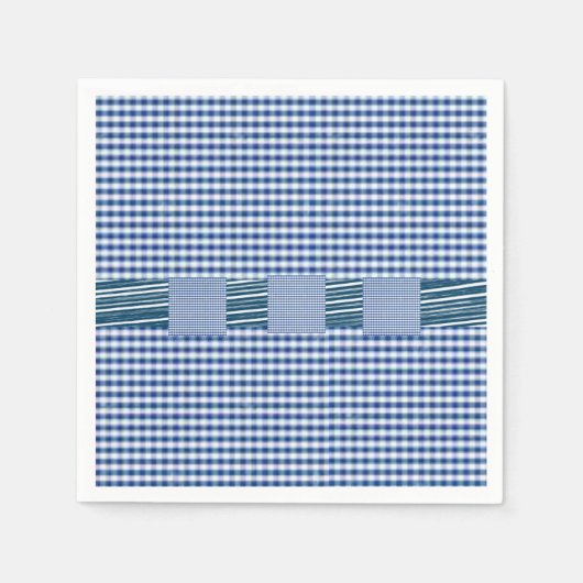 Papier Napkins Blue Servet (Voorkant)