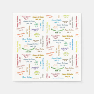 Papier Napkins Februari, 10 Dag Servet