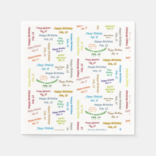 Papier Napkins Februari, 13 Dag Servet (Voorkant)