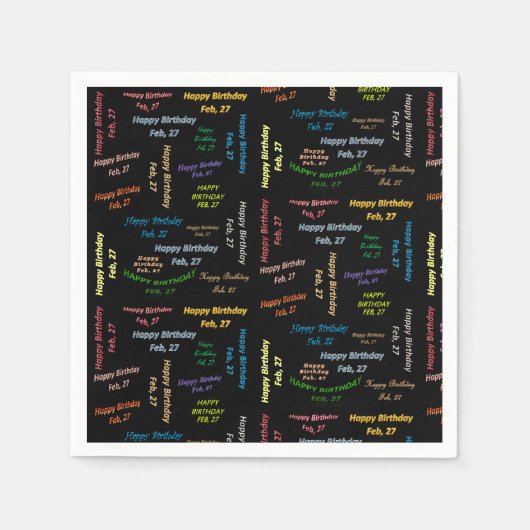 Papier Napkins Februari, 27 Dag Servet (Voorkant)