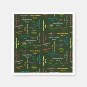 Papier Napkins Februari, 6 Dag Servet