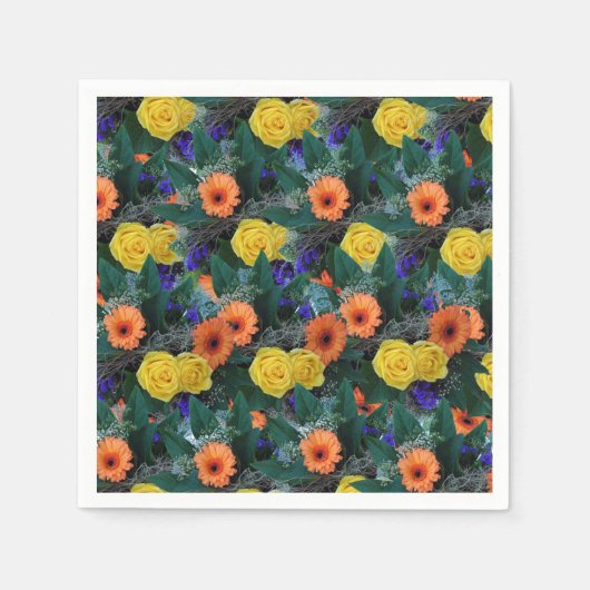 Papier Napkins Floral Servet (Voorkant)