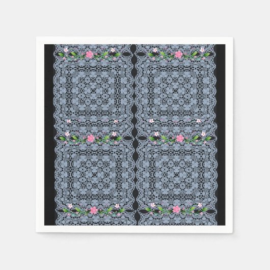 Papier Napkins Floral Servet (Voorkant)