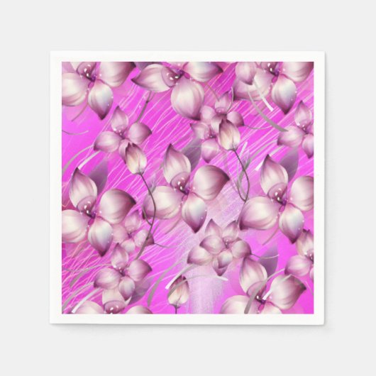 Papier Napkins Floral Servet (Voorkant)