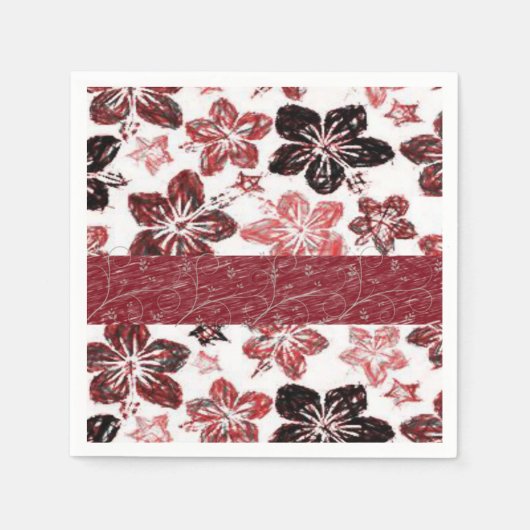 Papier Napkins Floral Servet (Voorkant)