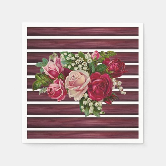 Papier Napkins Floral Servet (Voorkant)