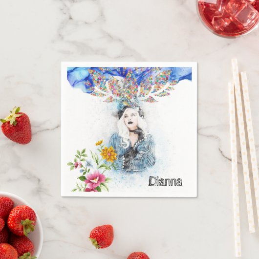 Papier Napkins, Floral Victoriaans Servet (Insitu)