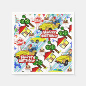 Papier Napkins, Happy Birthday Boy Cars Servet (Voorkant)