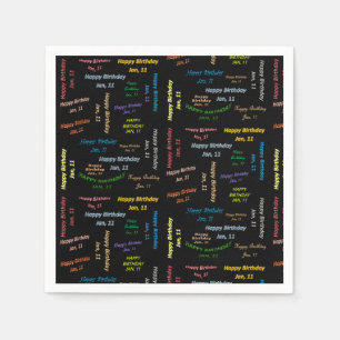 Papier Napkins Januari, 11 Birthday Servet