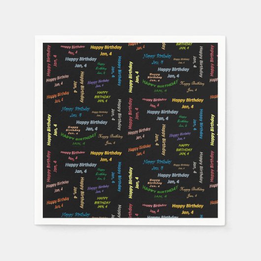 Papier Napkins Januari, 4 Dag Servet (Voorkant)