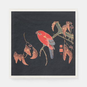 PAPIER NAPKINS : JAPANESE WOODBLOCK : ITÖ JUKUCHKE SERVET