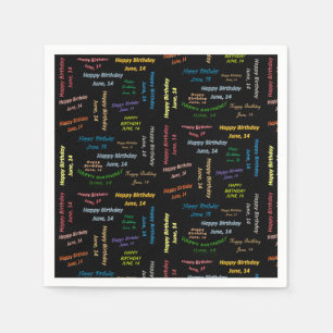 Papier Napkins June, 14 Birthday Servet
