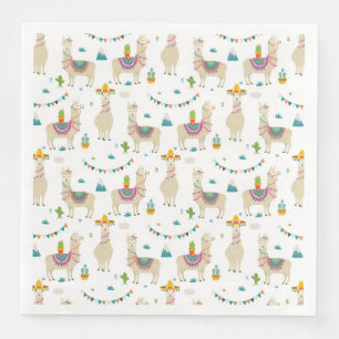 Papier Napkins - Llama Garden Party Servet