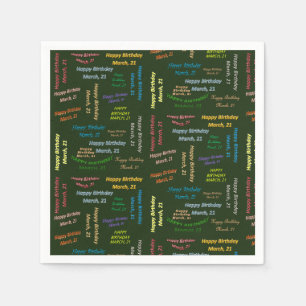 Papier Napkins March, 21 zondag Servet
