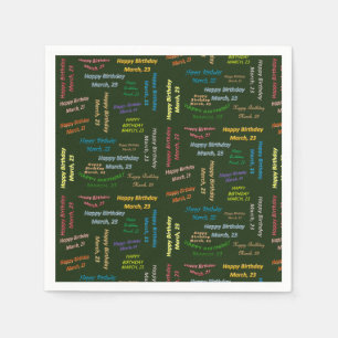 Papier Napkins March, 23 oktober Servet