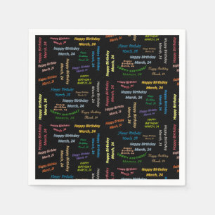 Papier Napkins March, 24 zondag Servet