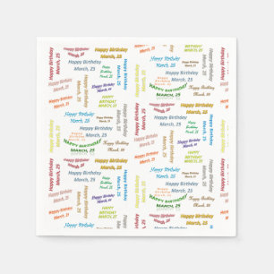 Papier Napkins March, 25 oktober Servet