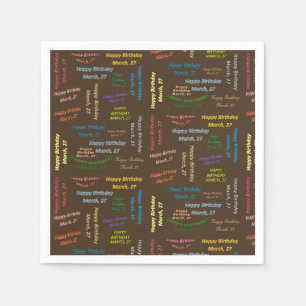 Papier Napkins March, 27 zondag Servet