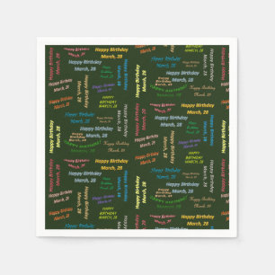 Papier Napkins March, 28 zondag Servet