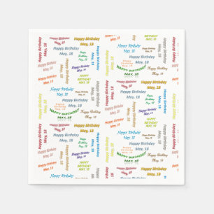 Papier Napkins May, 18 oktober Servet