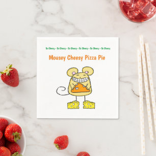 Papier Napkins, Mousey Cheesy Pizza Pie Servet